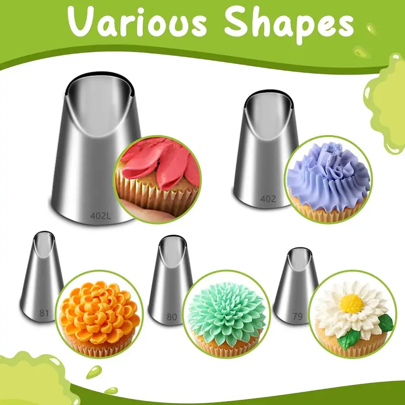 Kitchen Equipment For Baking - 5 adet paslanmaz çelik boru nozulları